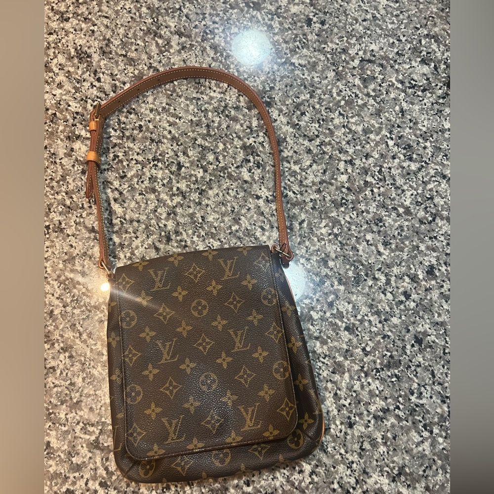 Louis Vuitton Brown Monogram Shoulder Bag with Iconic Canvas